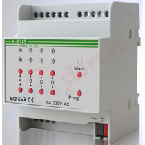 Релейный модуль DIN-реечный 4-канальный GVS KNX Shutter Actuator 4-Fold
